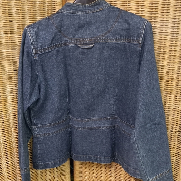 Vintage St. JOHNS BAY Blue Jeans Jacket Blazer Medium Wash Size L/42 - Picture 3 of 8